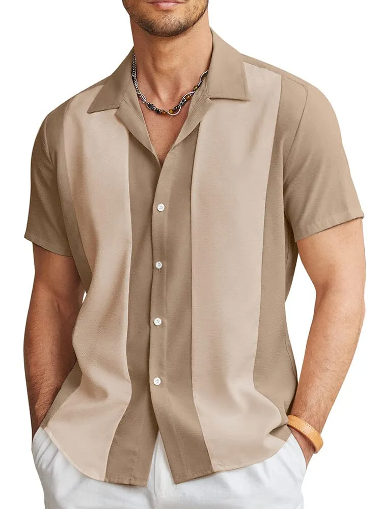 Casual Breathable Splicing Shirt (US Only)