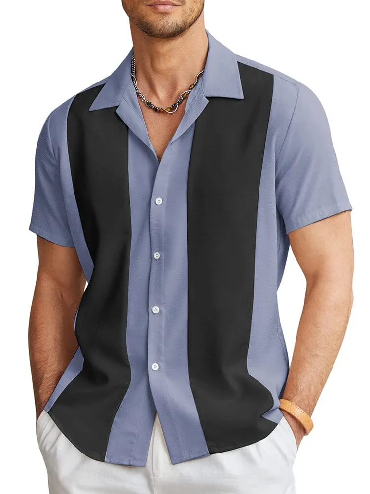 Casual Breathable Splicing Shirt (US Only)