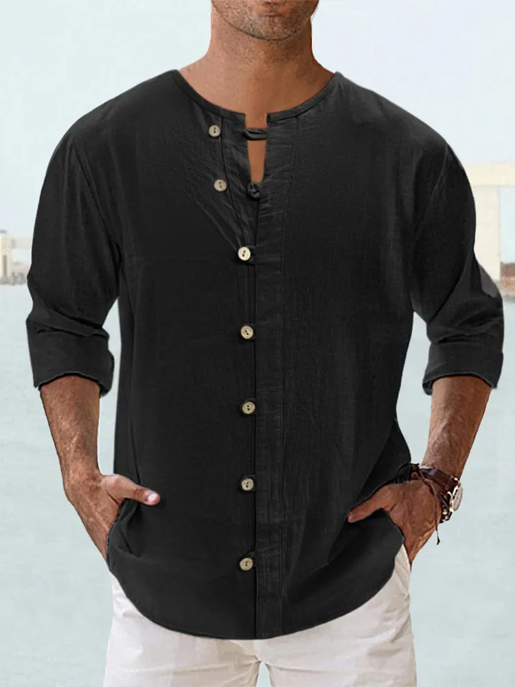 Casual Cotton Linen Long Sleeve Shirts