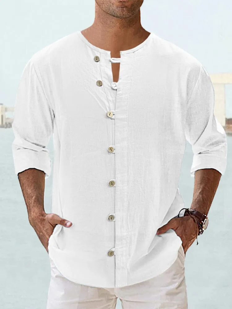 Casual Cotton Linen Long Sleeve Shirts