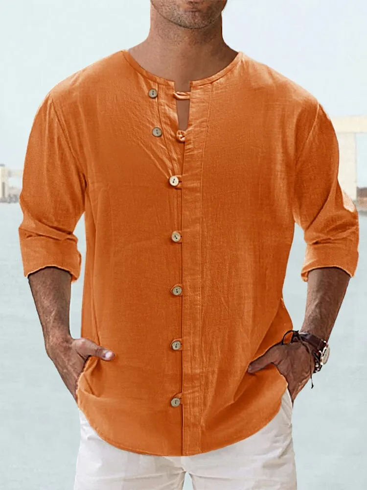 Casual Cotton Linen Long Sleeve Shirts