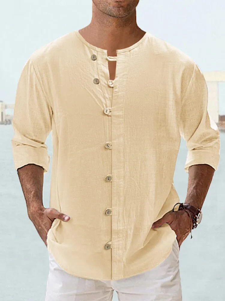 Casual Cotton Linen Long Sleeve Shirts