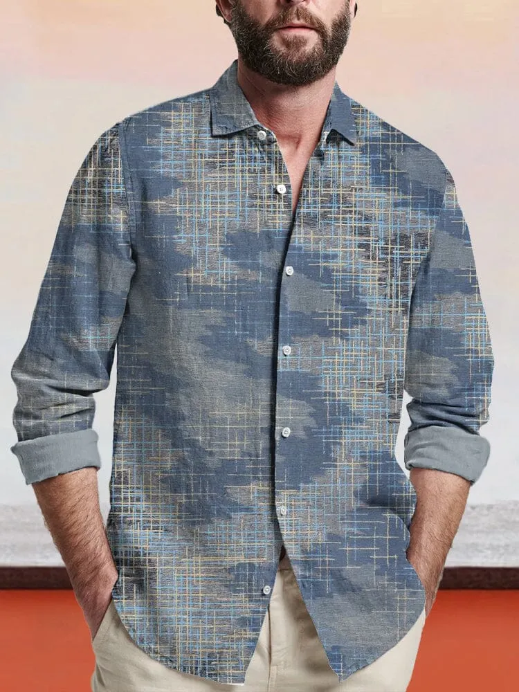 Casual Graphic Cotton Linen Shirt