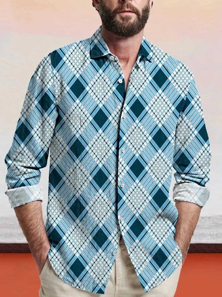 Casual Graphic Cotton Linen Shirt