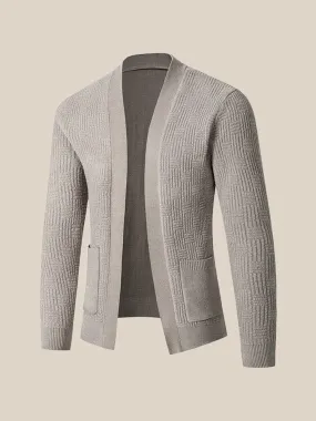 Casual Jacquard Knit Cardigan