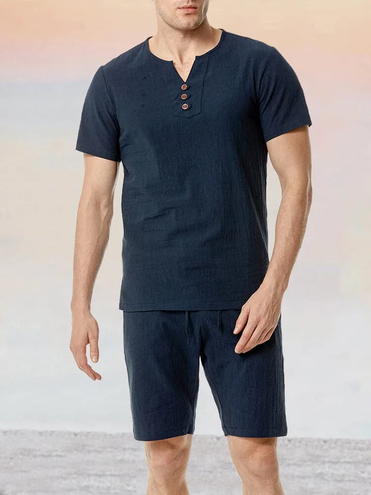 Casual Linen 2-Piece Shirt Sets