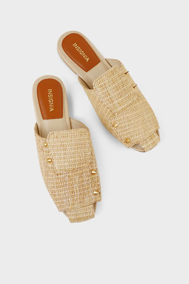 Beige Casual Mule Shoes - Style I95019