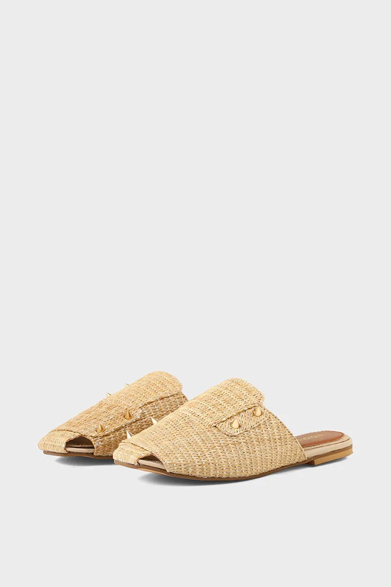 Beige Casual Mule Shoes - Style I95019