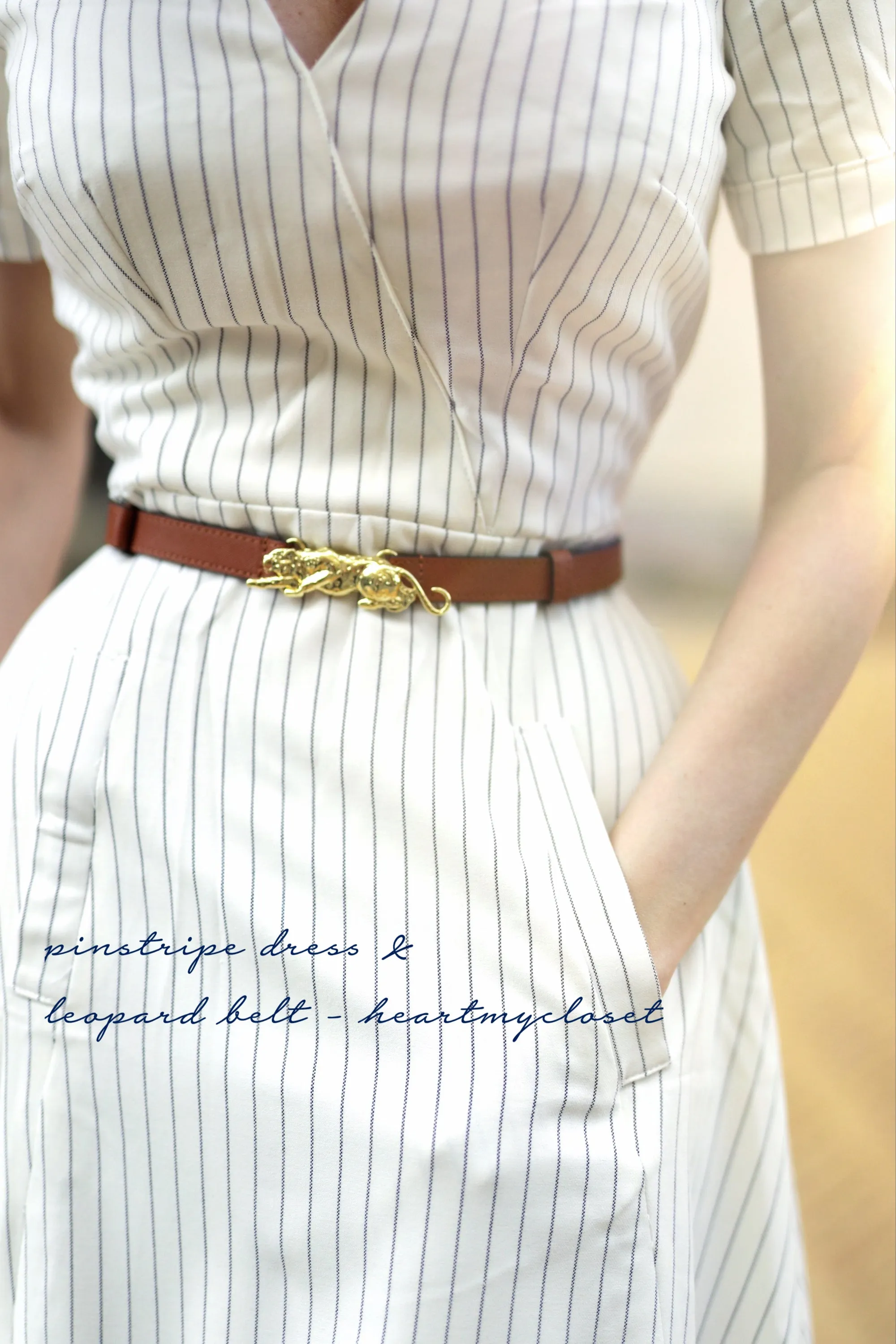 Casual pinstripe Aline dress