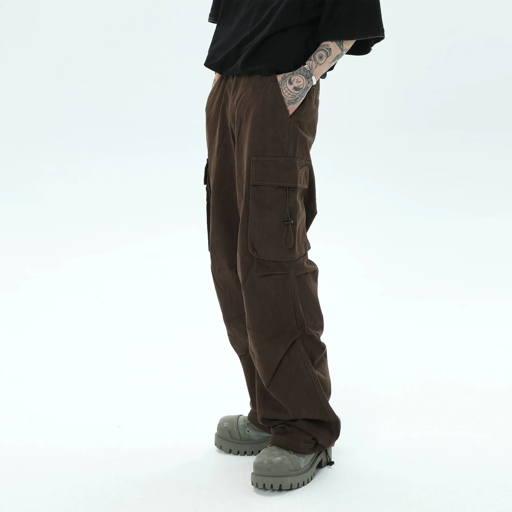 Casual Pleats Cargo Pants