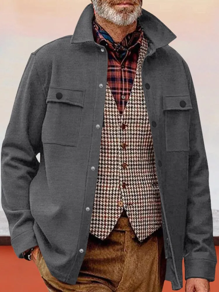 Casual Regular Fit Shirt Jacket