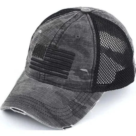 C.C. CAMO DISTRESSED FLAG HAT