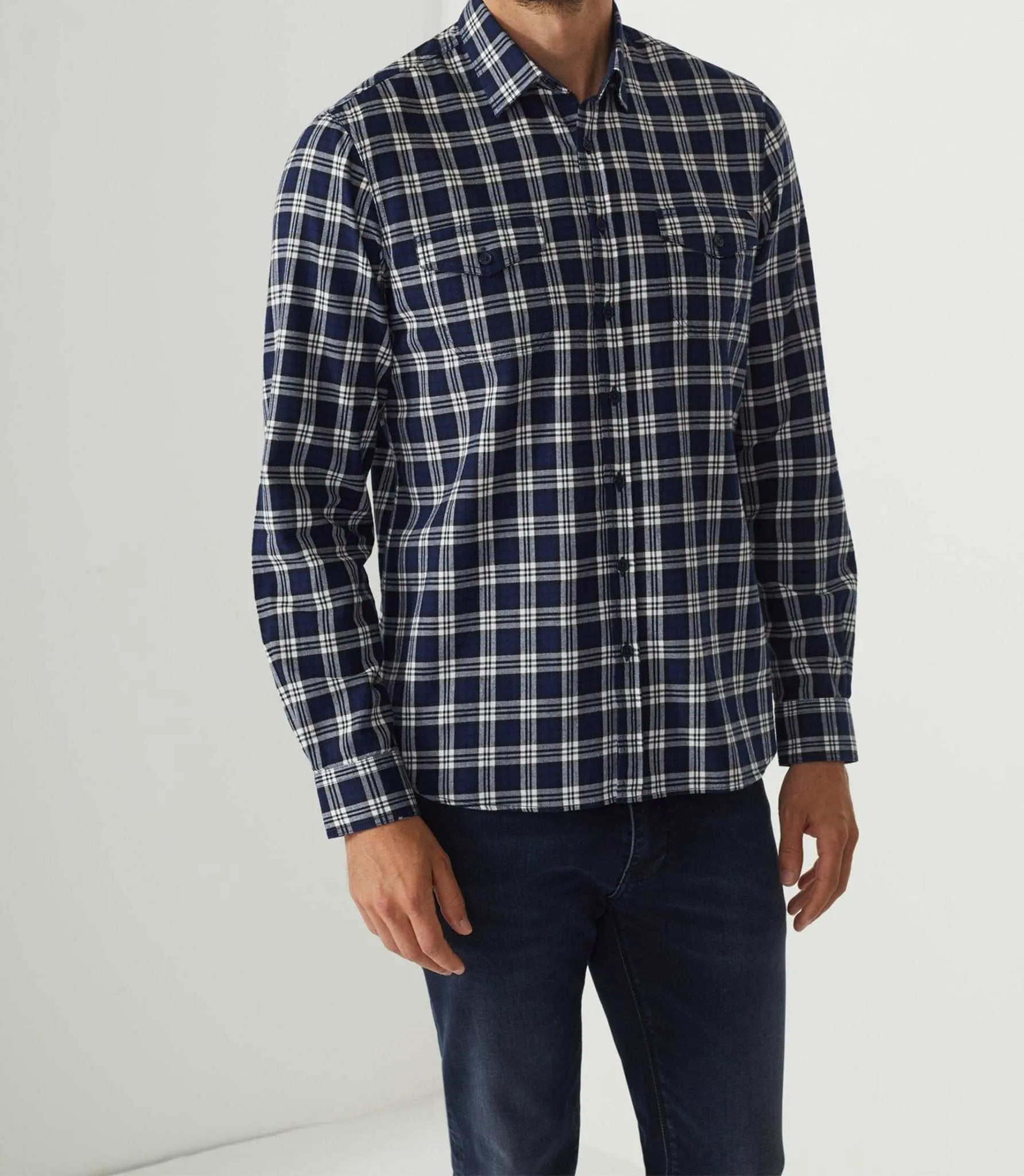 Chemise casual bleu "Adjia"