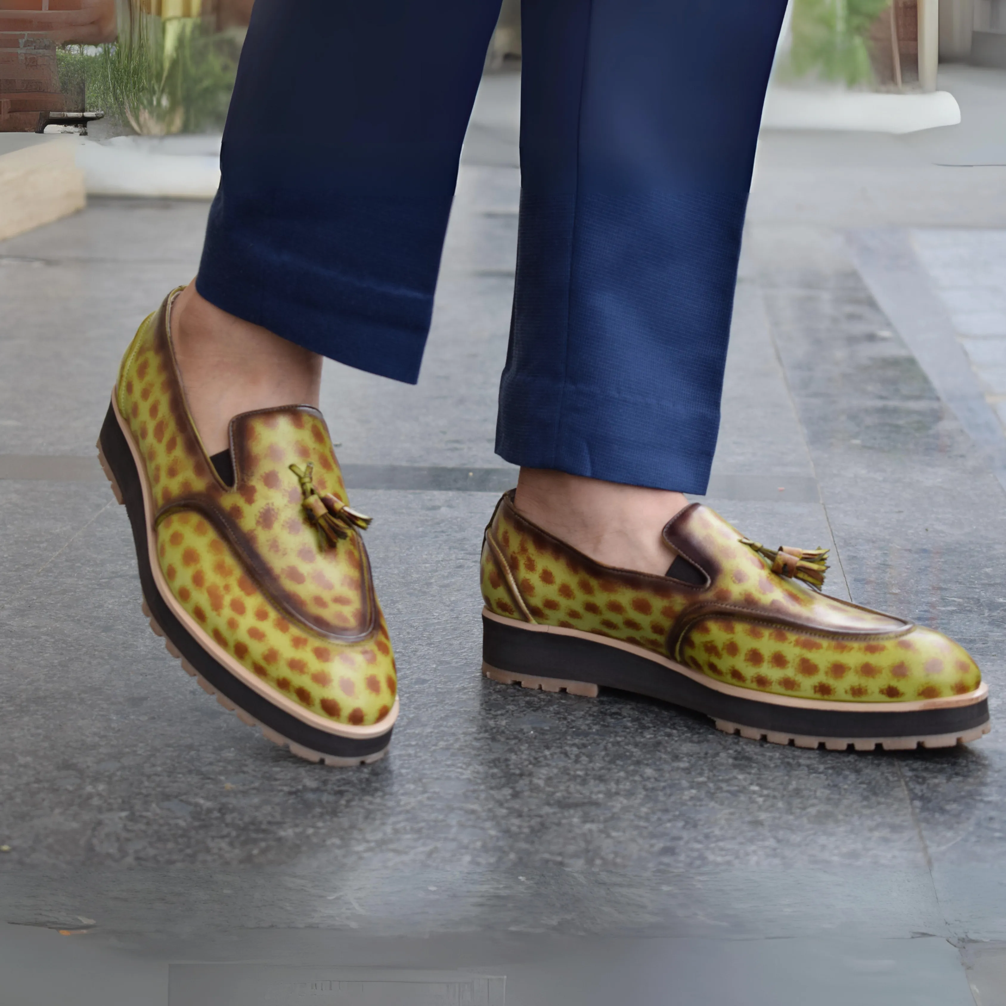 Classic Tassel Loafers - Green