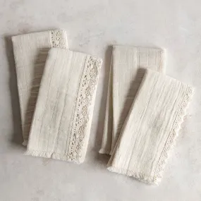 Cotton & Lace Napkin Set