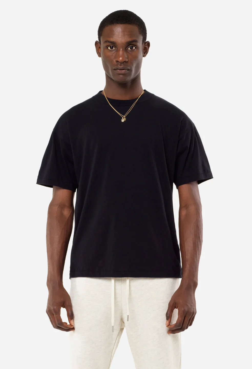 Cotton Cashmere Crew / Black