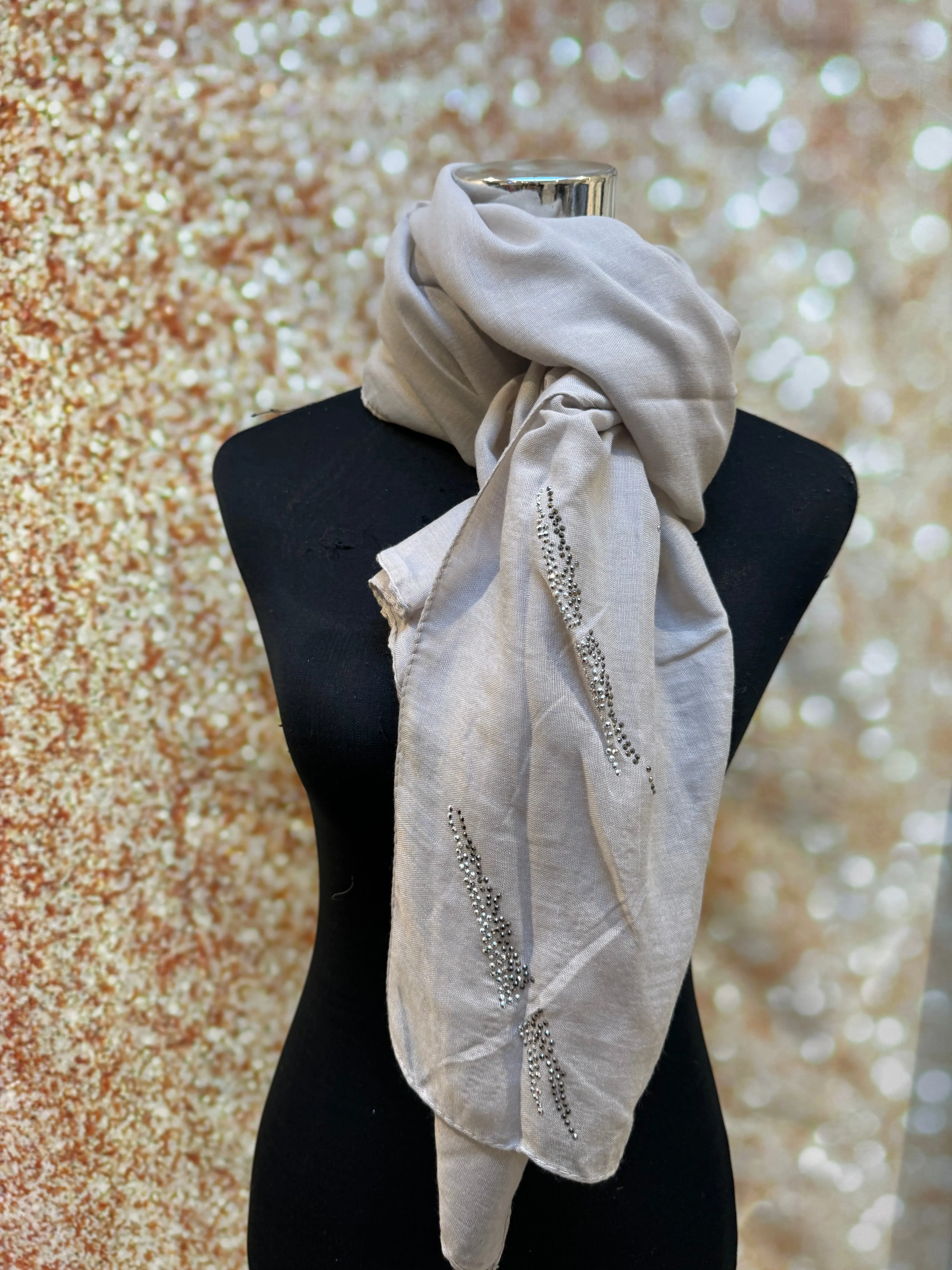 Cotton Diamante scarves