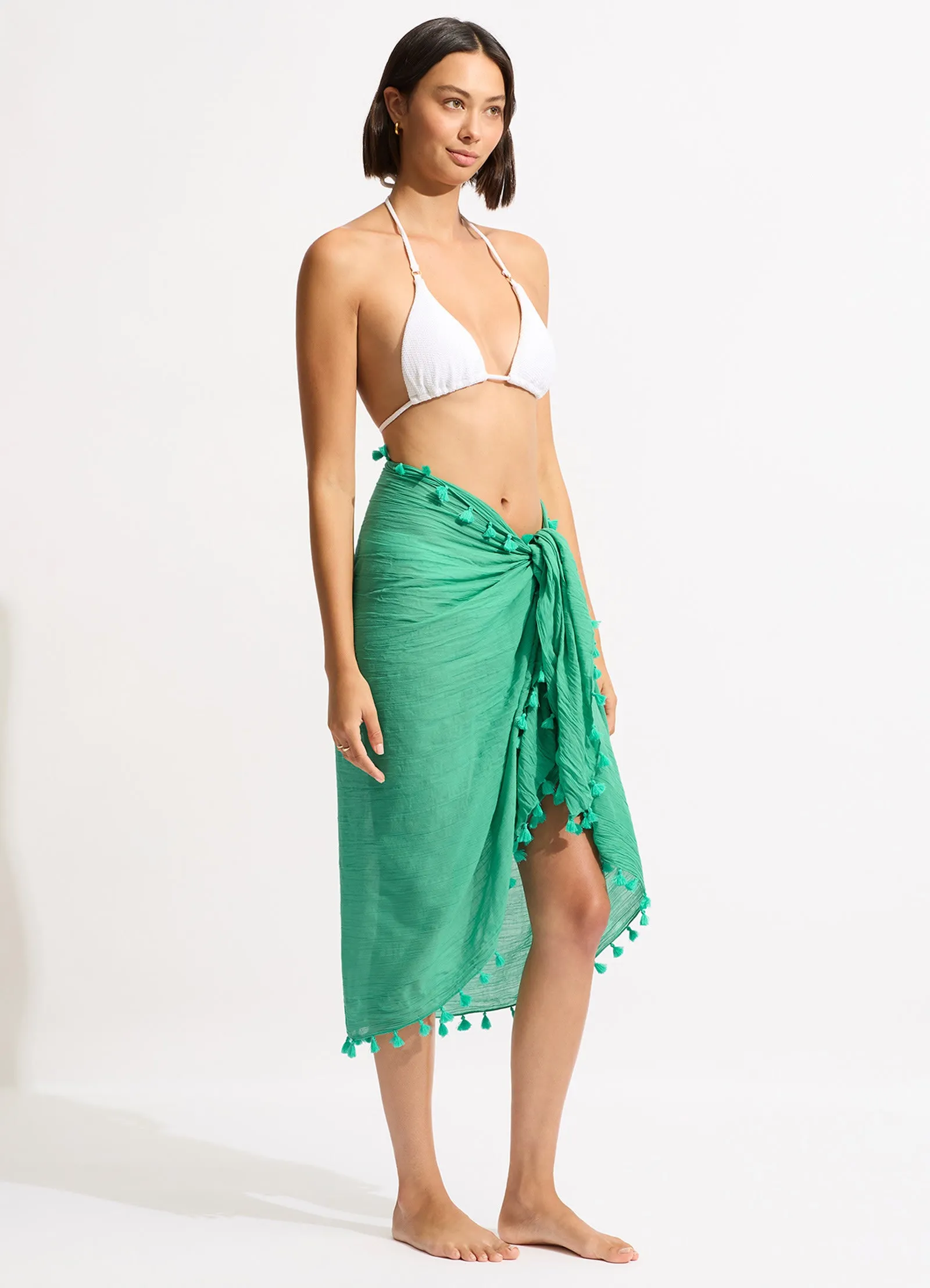 Cotton Gauze Sarong - Jade