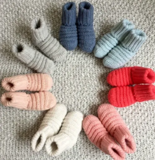 Cotton knit bootie socks