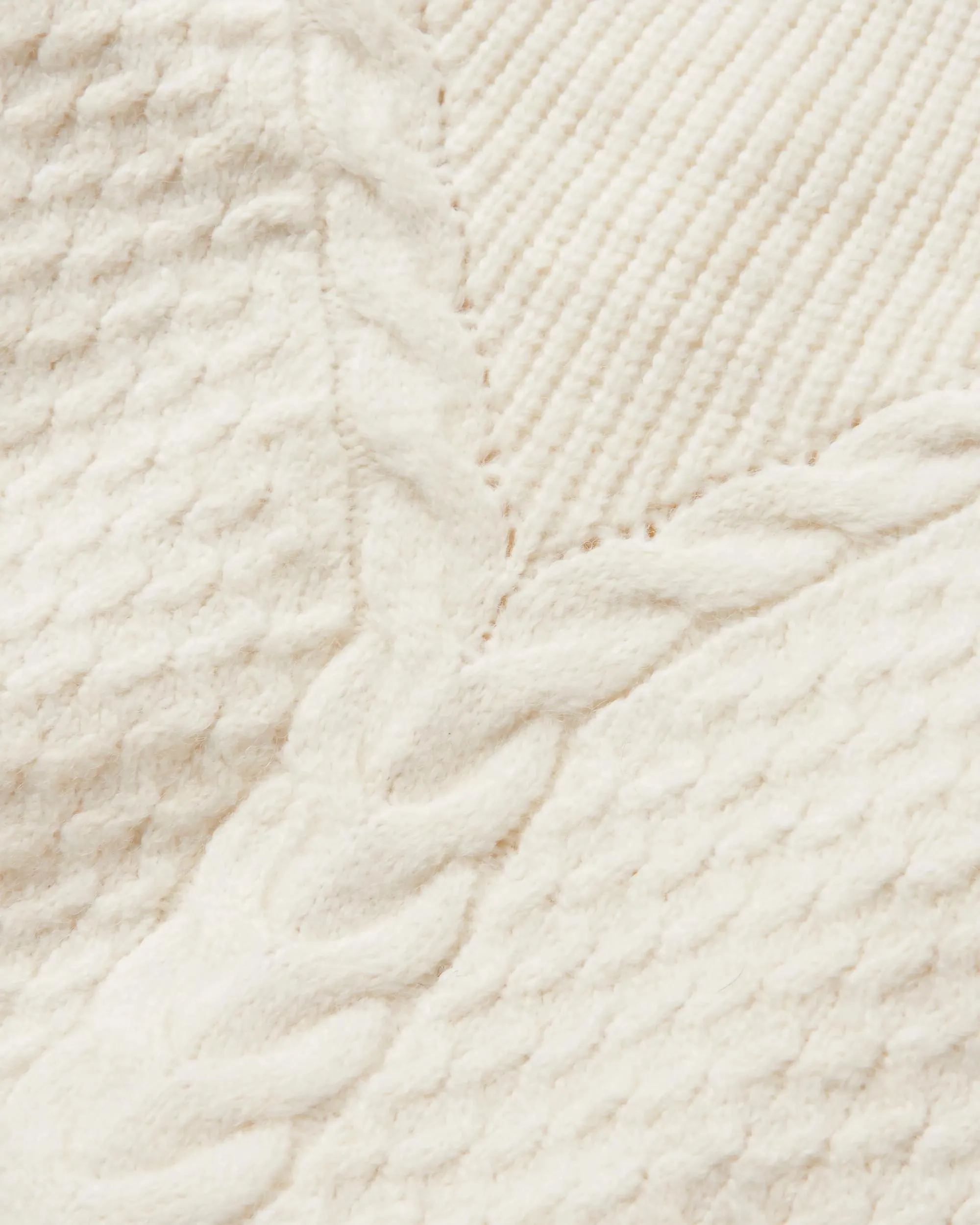 Cozy Cable Recycled Knitted Jumper - Off White