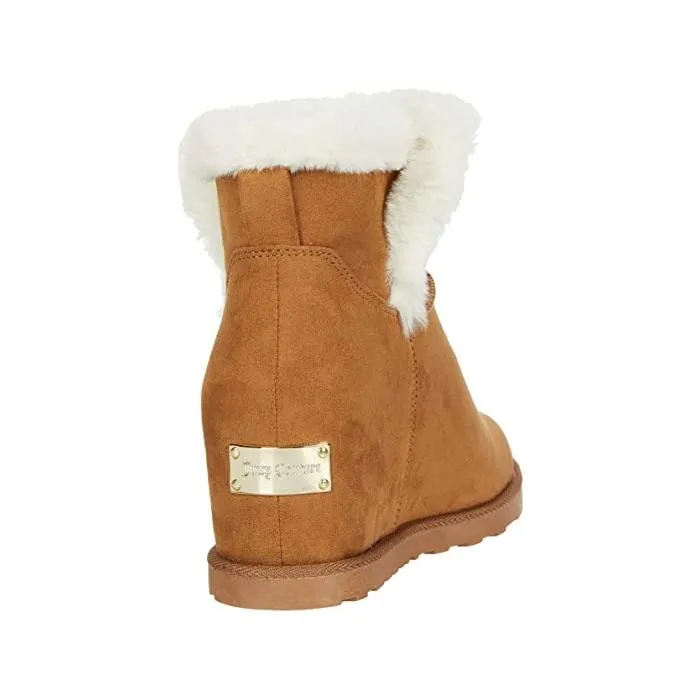 Cozy faux-fur trim faux suede juicy couture boots