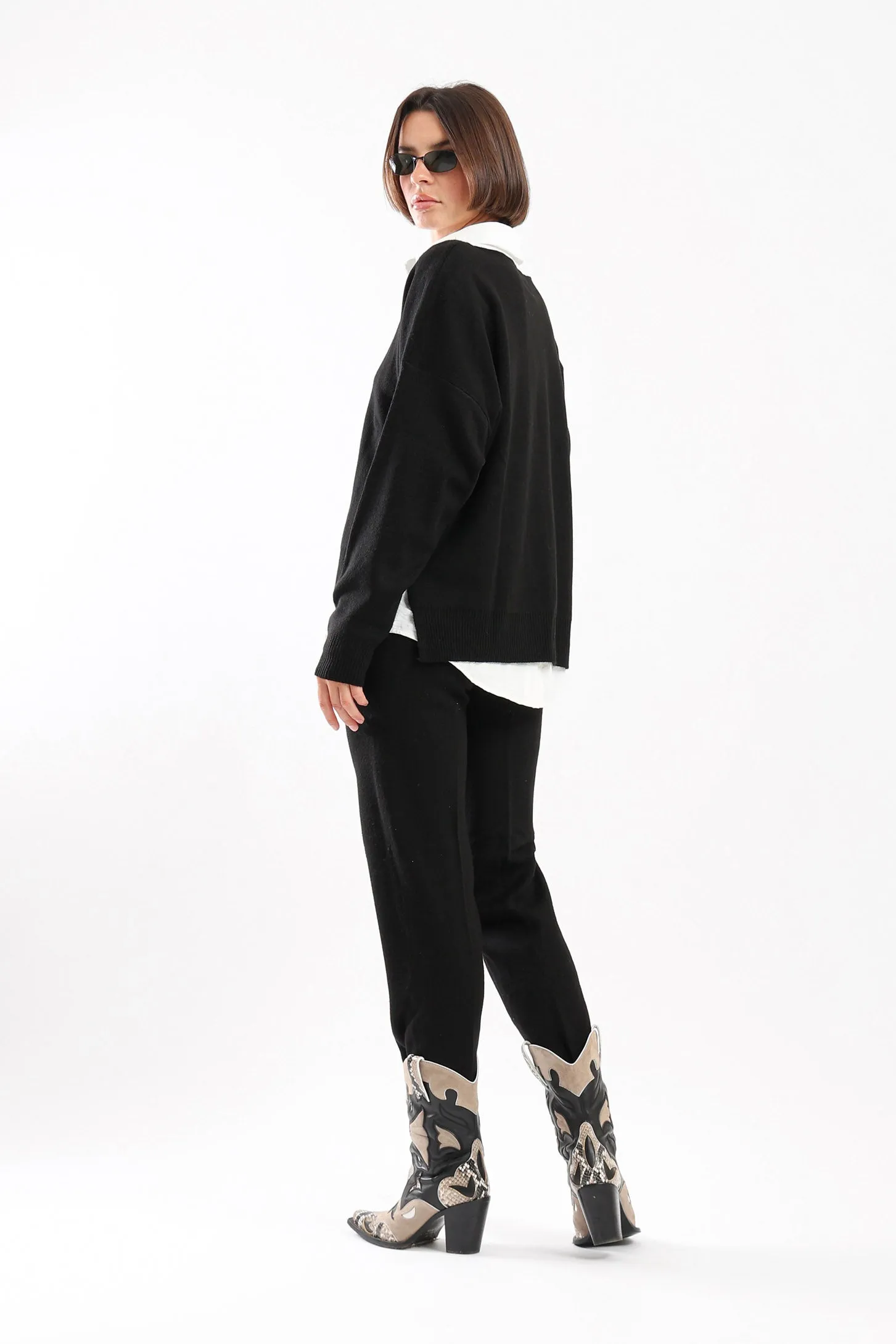 COZY KNIT SET - BLACK