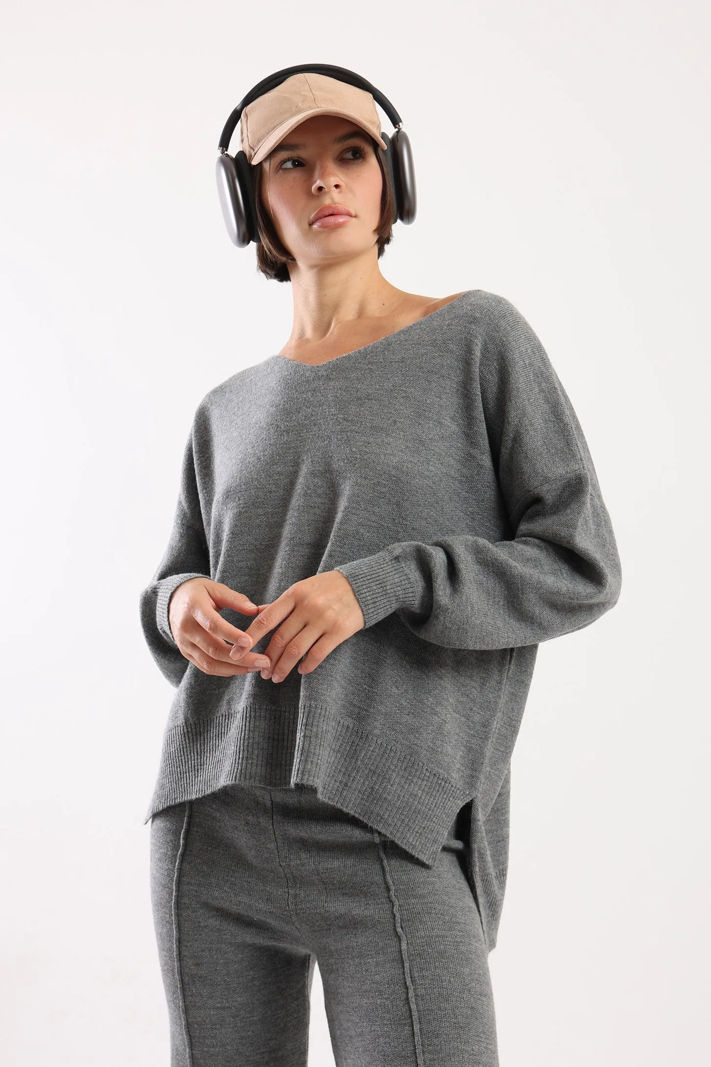 COZY KNIT SET - GREY