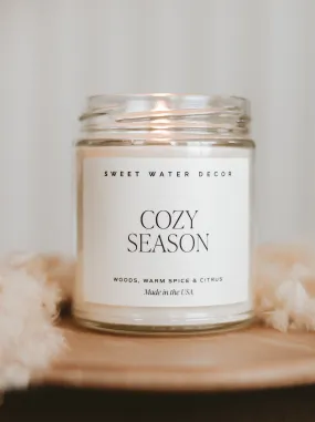 Cozy Season Soy Candle 9 oz - Clear Jar