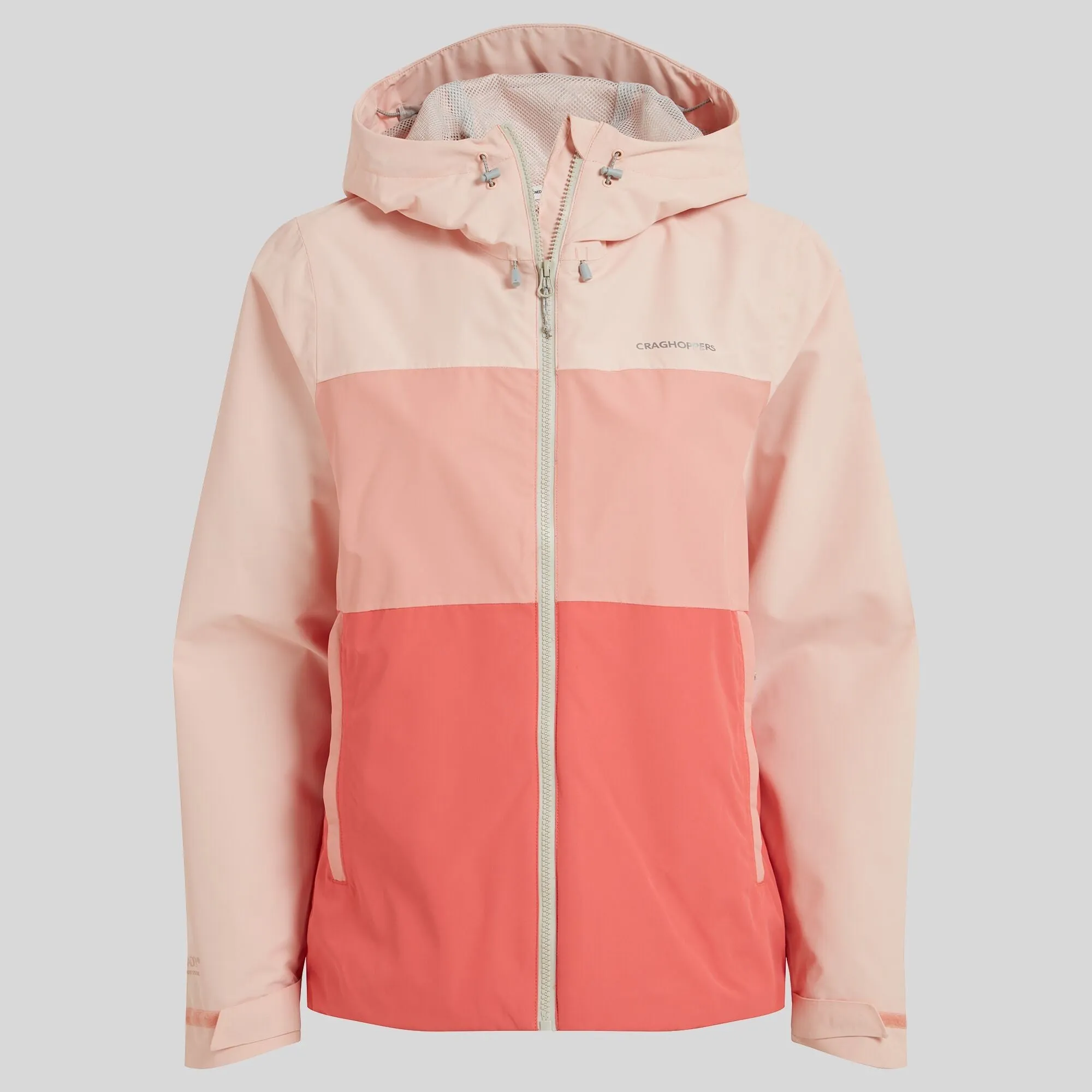 Craghoppers Ladies Kora Waterproof Breathable Wind Resistant Jacket-PEACH