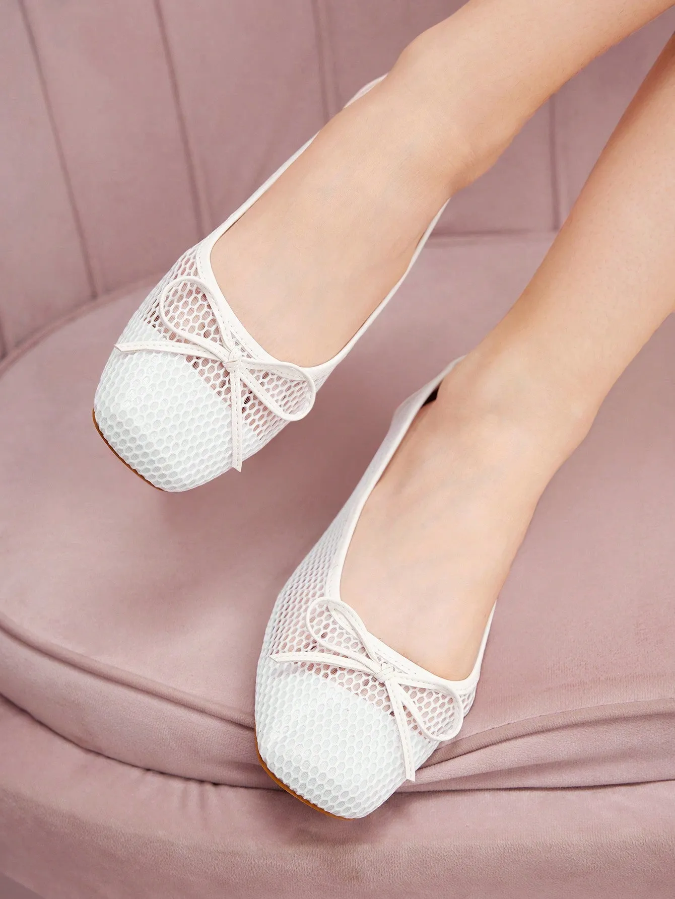 CUCCOO CHICEST Breathable Mesh Round Toe Women's Flat Shoes