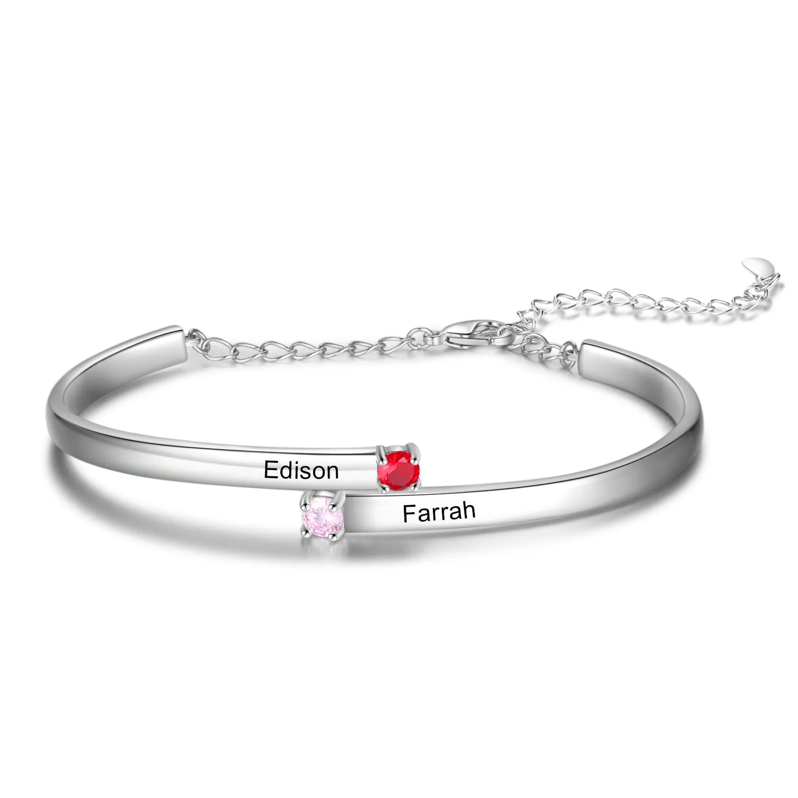 Custom Names Bangle Bracelet For Women