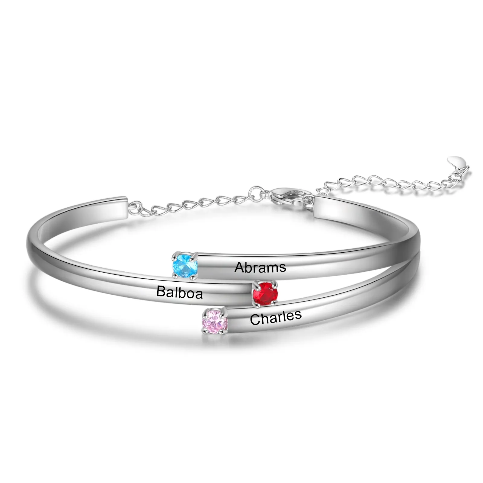 Custom Names Bangle Bracelet For Women