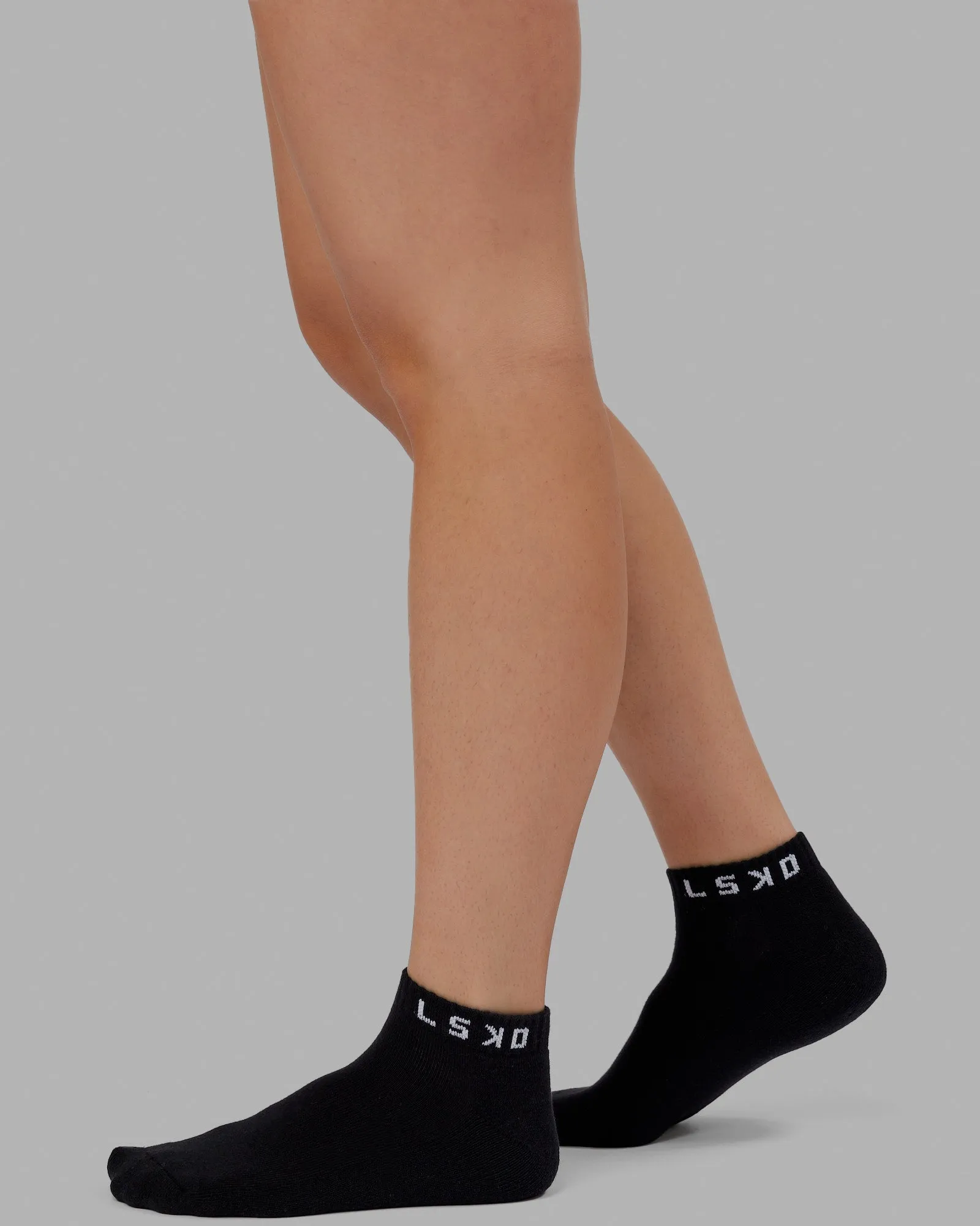 Daily 3 Pack Ankle Socks - Black