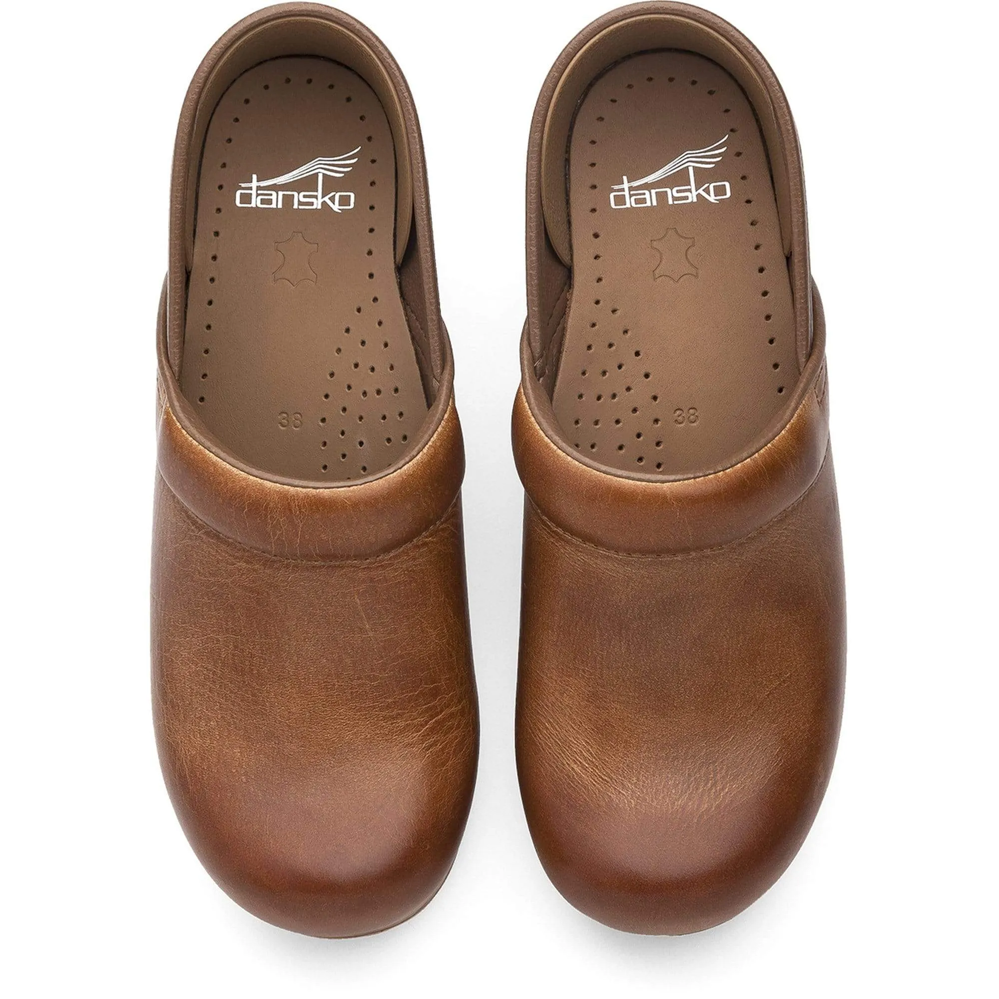 DANSKO Professional Honey Distressed Leather Clogs