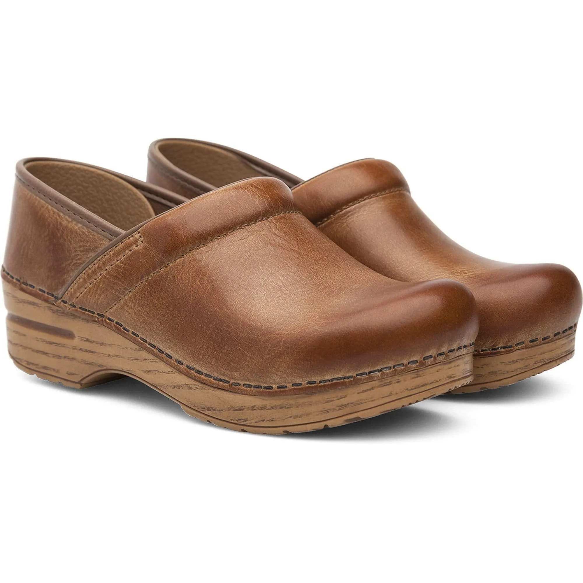 DANSKO Professional Honey Distressed Leather Clogs