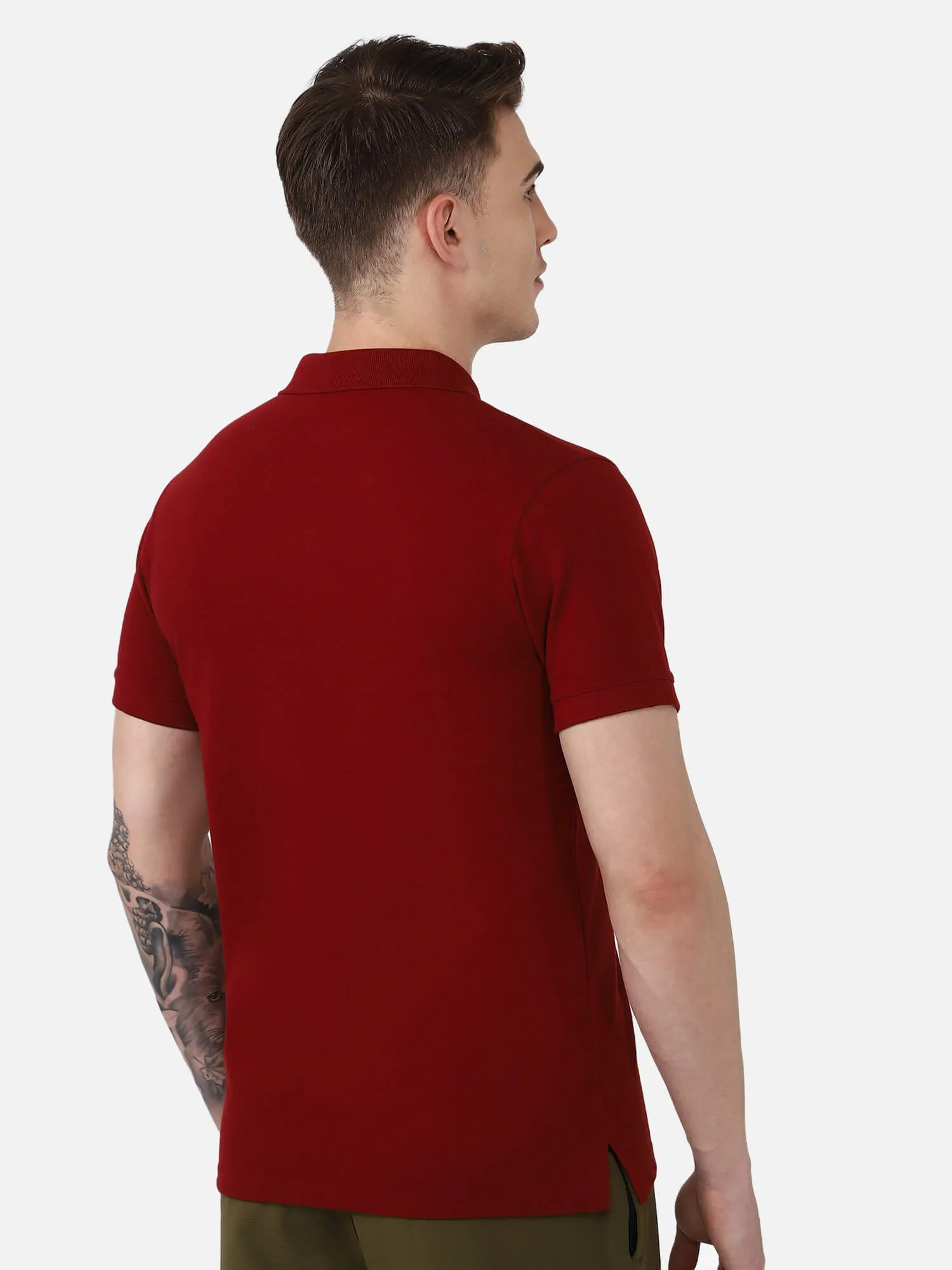 Dany Polo Neck Cotton Rich Half Sleeve Solid Regular fit Cottonpoly T-shirt for Men Comfortable soft Breathable Fabric Stretchable for Everyday Use Ideal for Casual wear and officewear