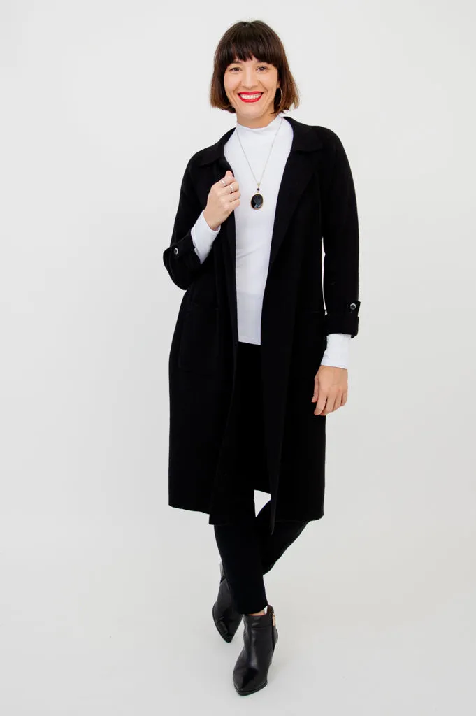 Delaney Jacket, Black, Cotton