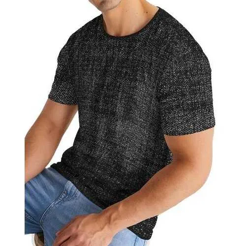 Distressed Black Texture Premium Mens Graphic Shirt