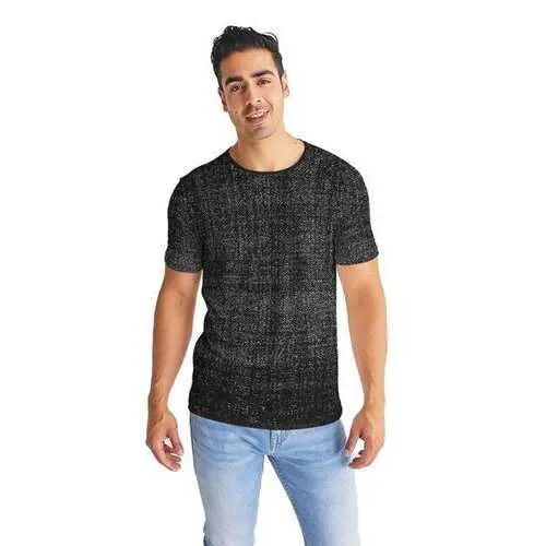 Distressed Black Texture Premium Mens Graphic Shirt