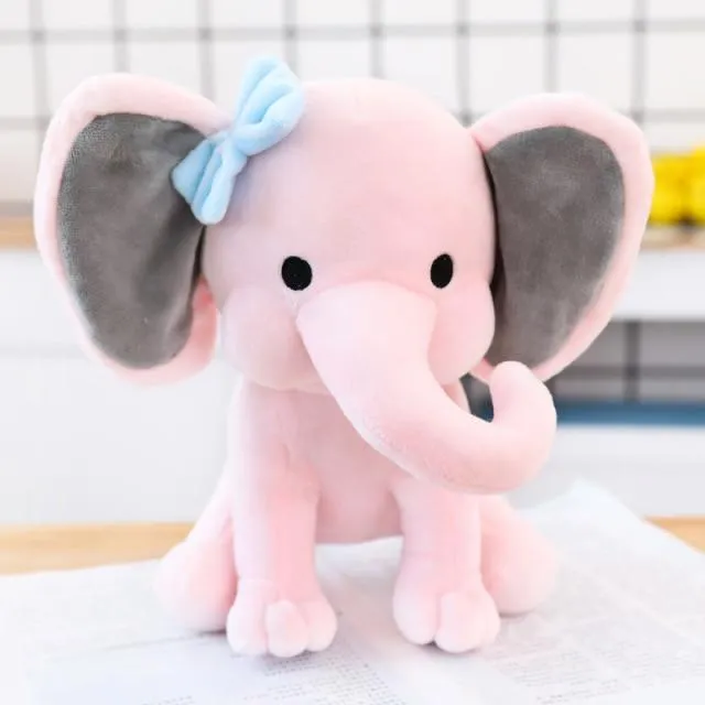 Elephant Plush Toys Baby Room Decorative Stuffed Dolls for Slepping 25cm Kawaii Animal Child Kids Plushiies Toy Pink Grey Doll