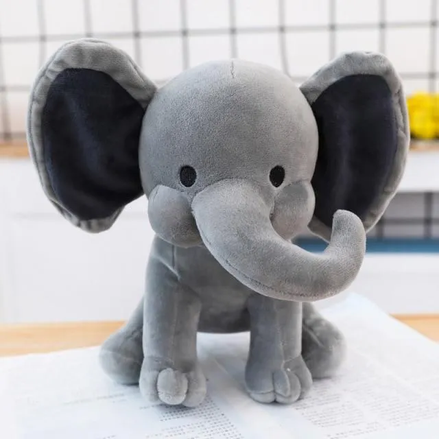 Elephant Plush Toys Baby Room Decorative Stuffed Dolls for Slepping 25cm Kawaii Animal Child Kids Plushiies Toy Pink Grey Doll