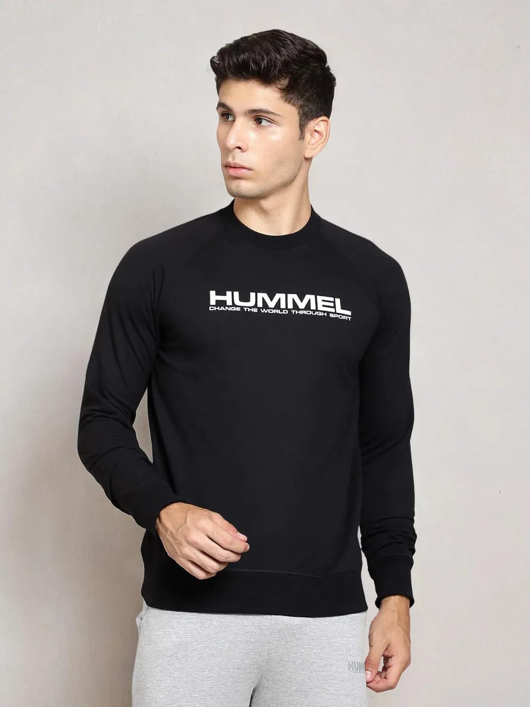 Evion Men Cotton Black Sweatshirt