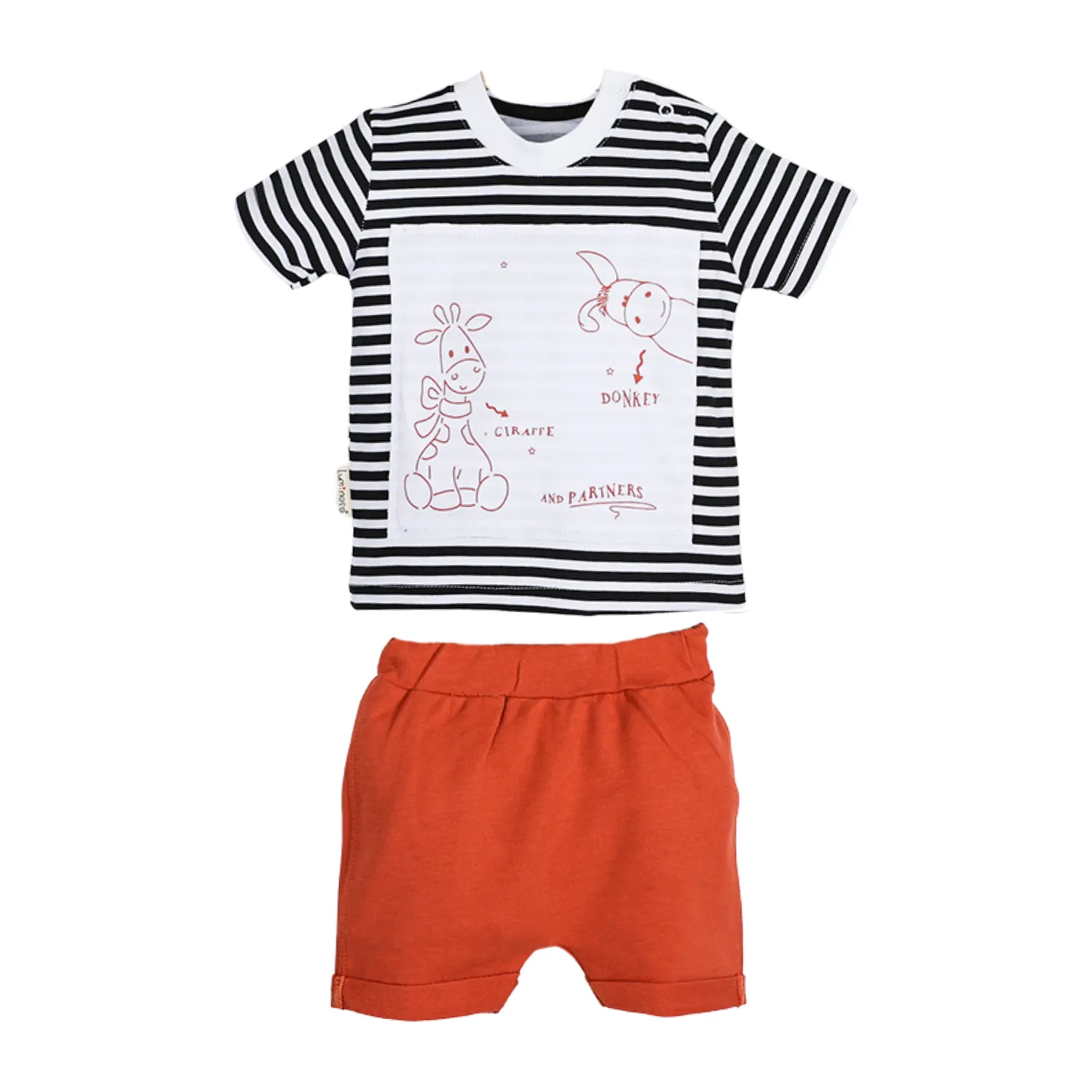 Giraffe Baby Casual Shorts Set