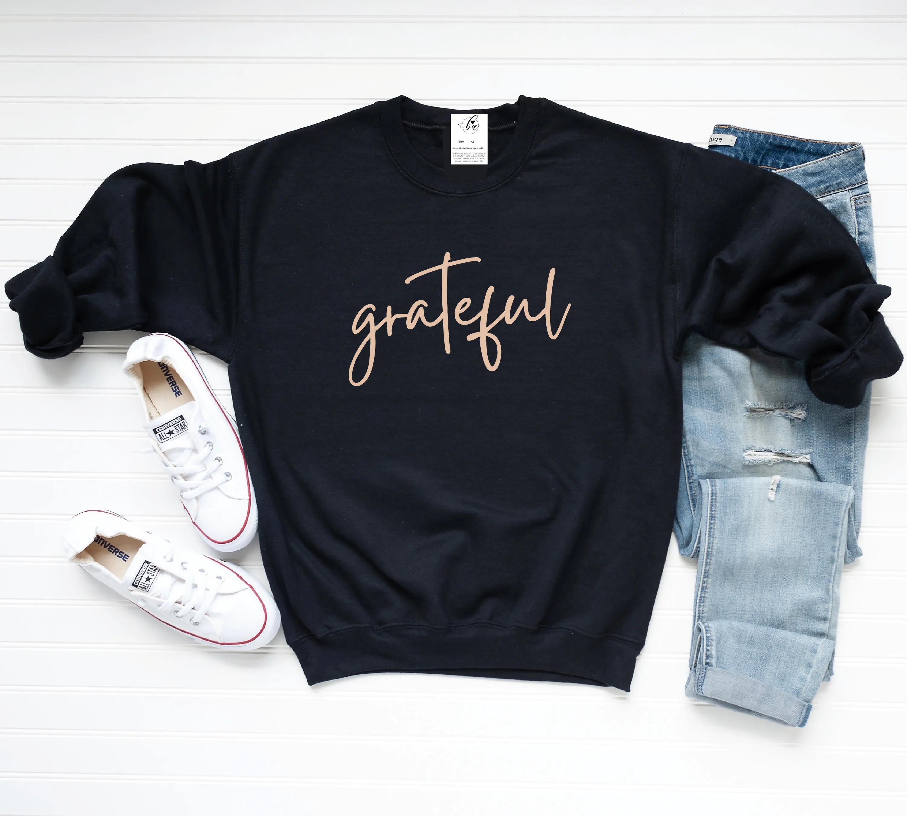 Grateful Cozy Crew Neck Sweater