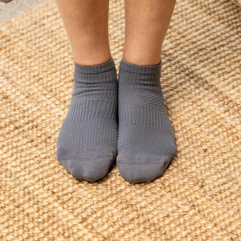 Gray Ankle Compression Socks