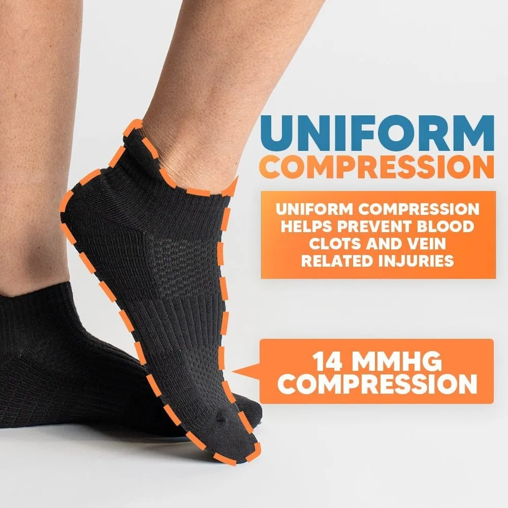 Gray Ankle Compression Socks