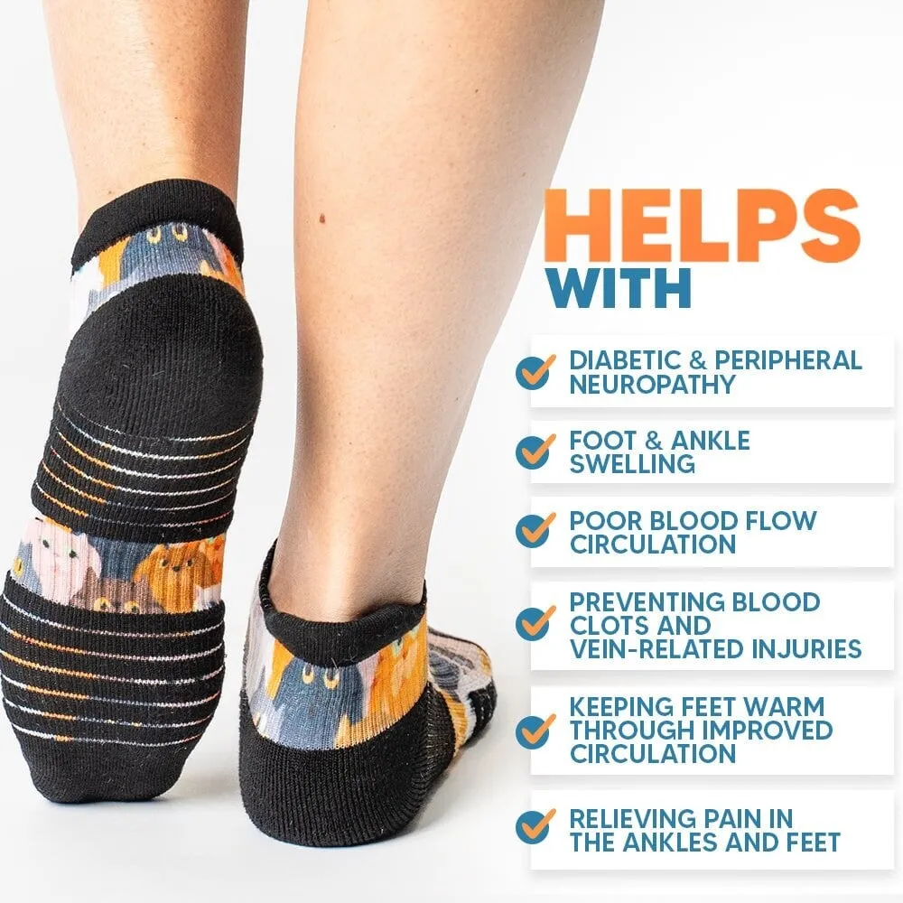 Gray Ankle Compression Socks