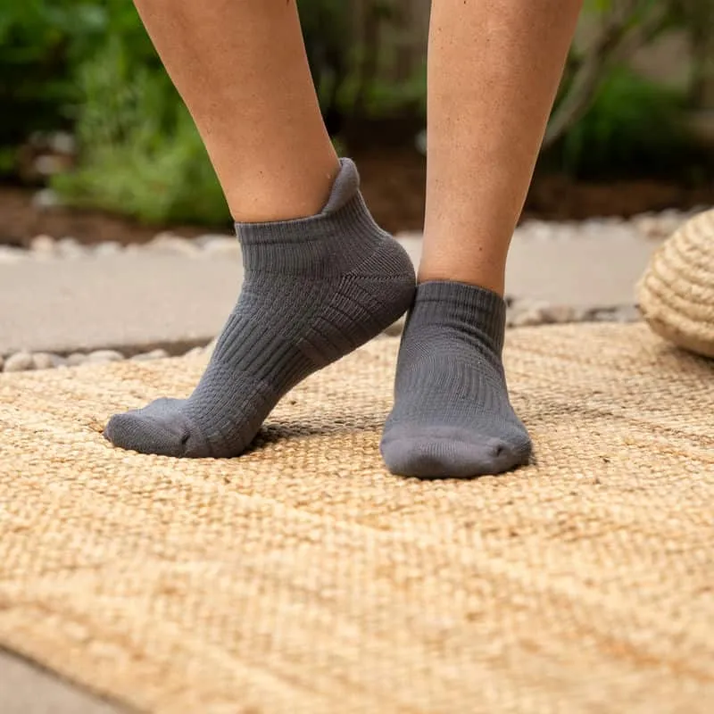 Gray Ankle Compression Socks