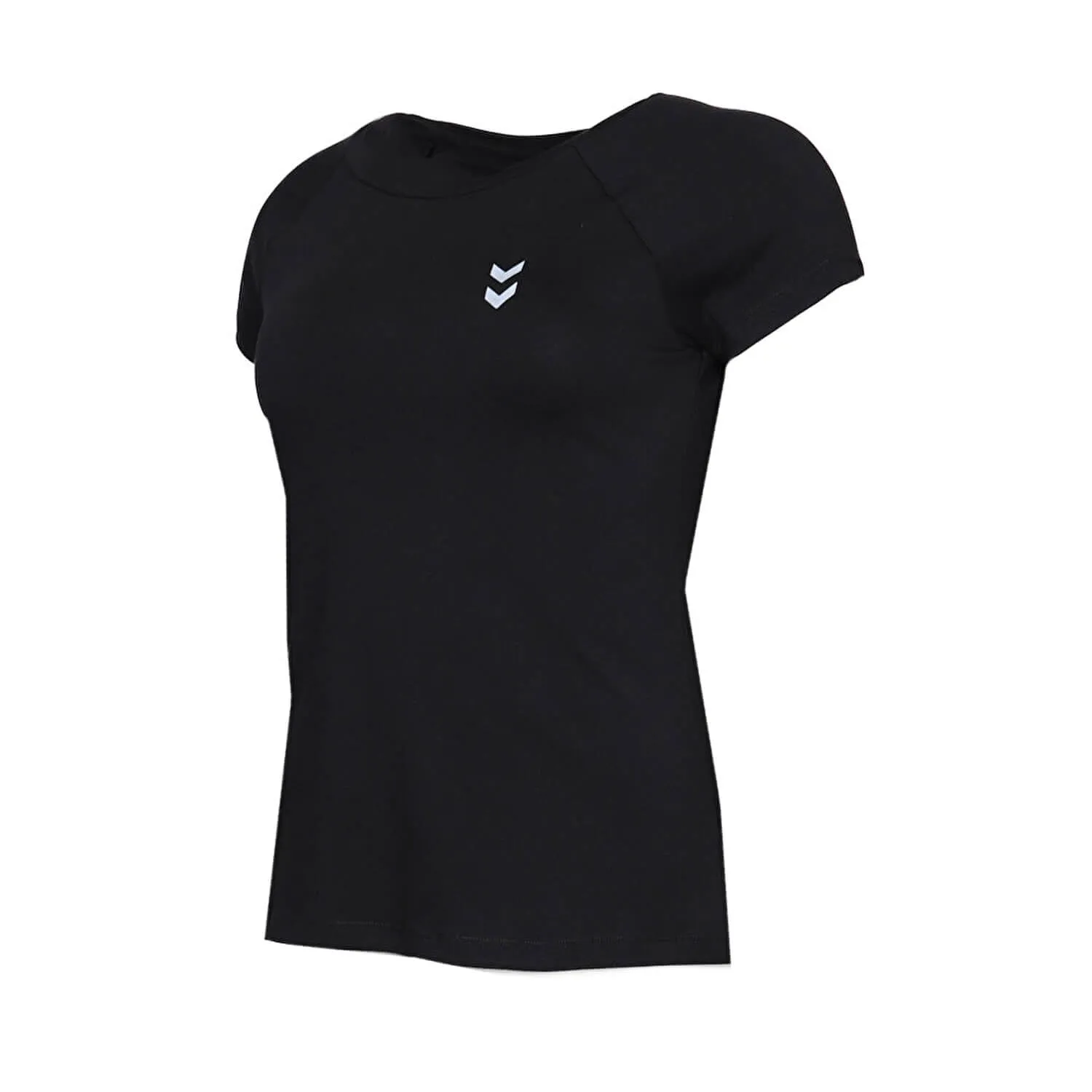 Hapsen Women Cotton Black T-Shirt