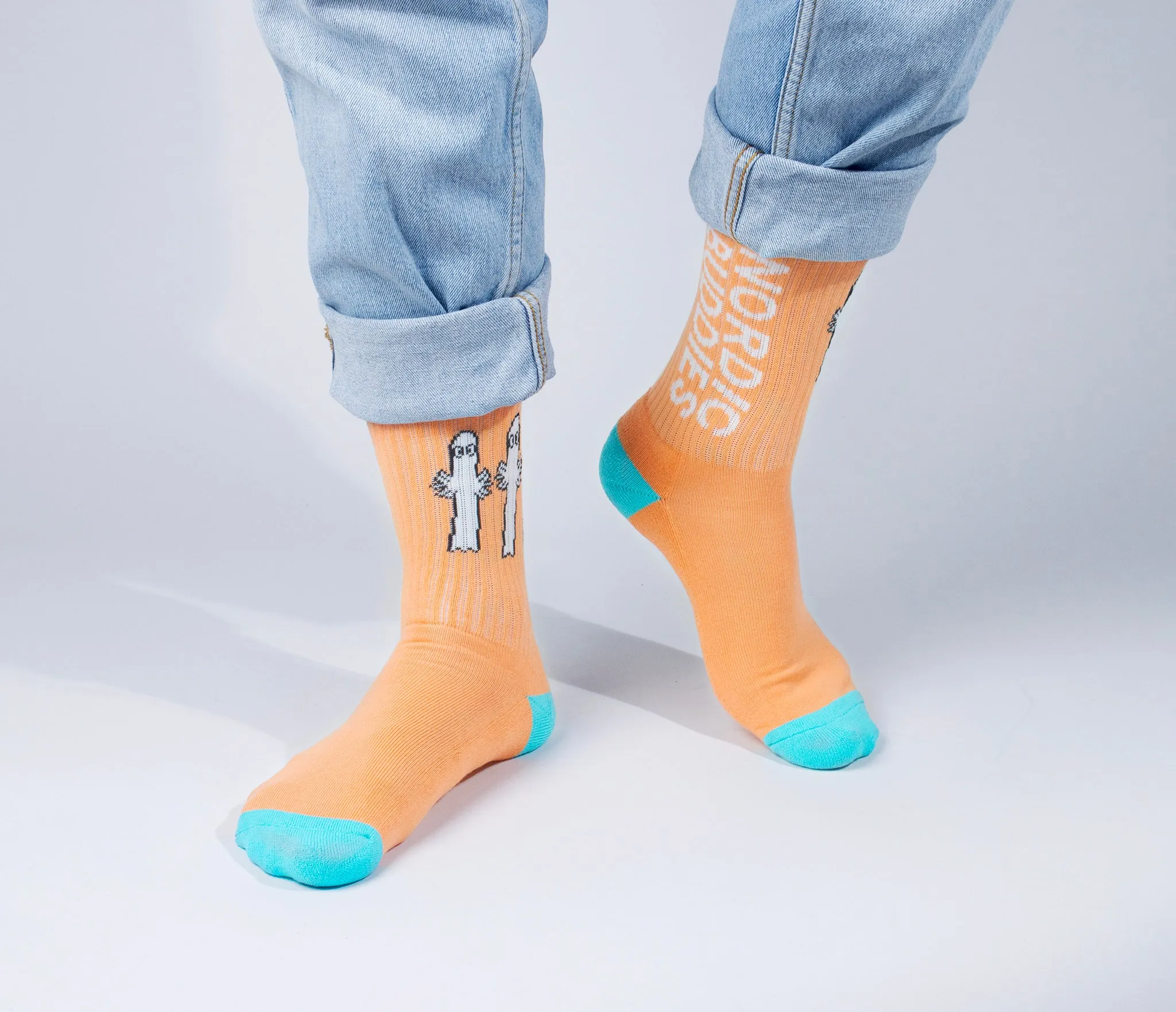 Hattifatteners Retro Men Socks - Peach